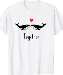 Orca, whales in love, environmental protection, Whale T-Shirt