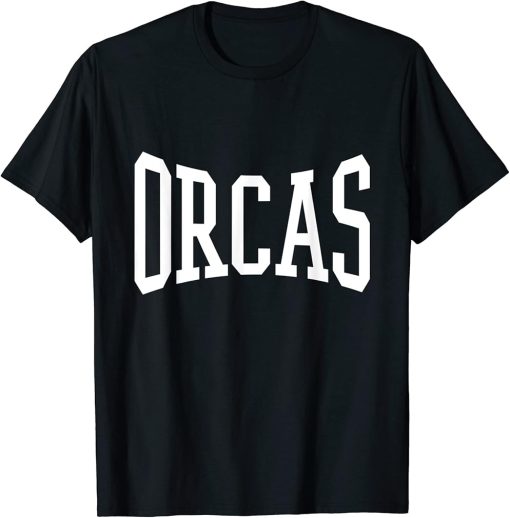 Orcas Arch Logo Vintage University Alumni Style T-Shirt