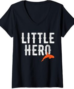 Womens Little Hero - Cute Animal Orca V-Neck T-Shirt