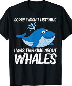 Funny Whale Art For Men Women Orca Narwhal Blue Whales T-Shirt